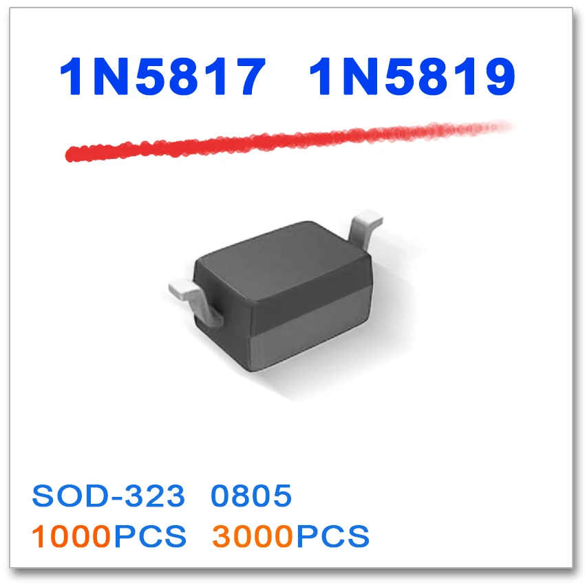 JASNPROSMA 1N5817 1N5819 SOD 323 1000 шт. 3000 sod323 0805 5817 5819 smd 1n5819ws 1N5817WS S4 2012 пластиковые капсулы|s4