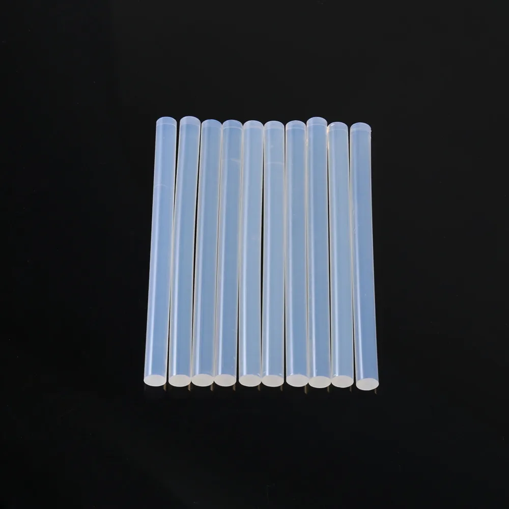 10 шт./компл. палочки термоклея 7 мм x 100 мм Пластик палочки прочный для горячего расплава клея пушка инструменты