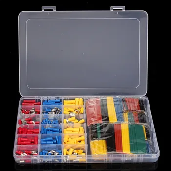 

328pcs Crimp Terminal Connectors With New Box/Case Heat Shrink Tube Tubing Cable Sleeve Sleeving Kits Assorted Wire Connector