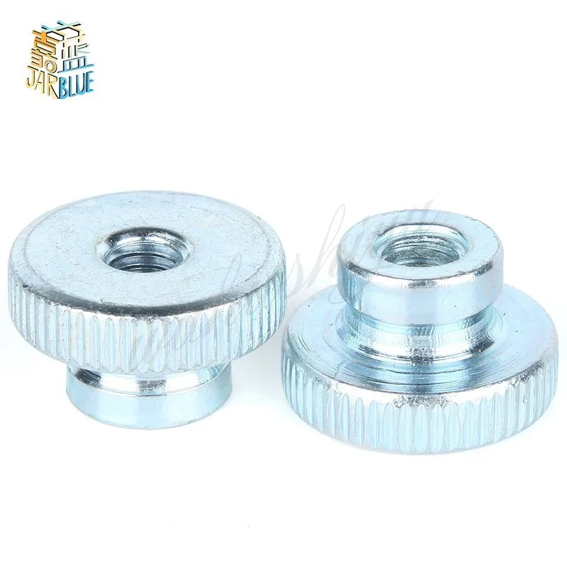 10Pcs DIN466 B GB806 M3 M4 M5 Galvanized Knurled Thumb Nut Iinstrument