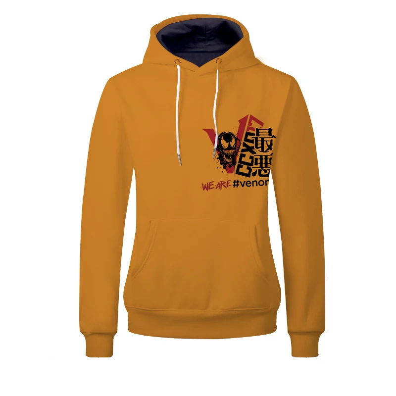 Fans Wear Venomous Unisex Pullover Hoodie Sweatshirt Anime Hoodie Marvel Movie Spiderman 3d Printed Hoodie for Fans Cosplay