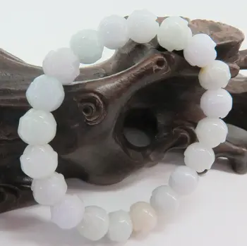 

Natural Grade A Jade (jadeite) 10mm Round Rose Bead Bracelet Good Luck