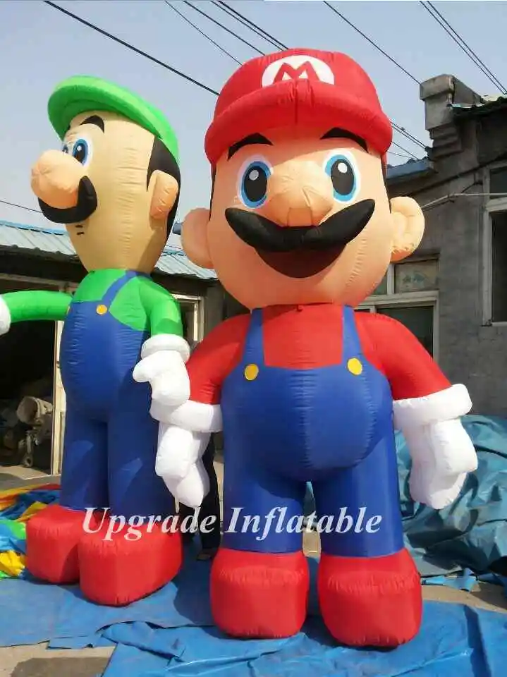 Гигантские 10 футов милые Мультяшные модели надувные super Mario bros и Luigi вечерние