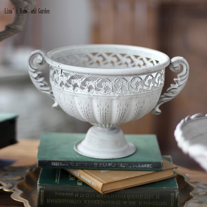 

handcrafted goblet design antique retro metal small flower vase