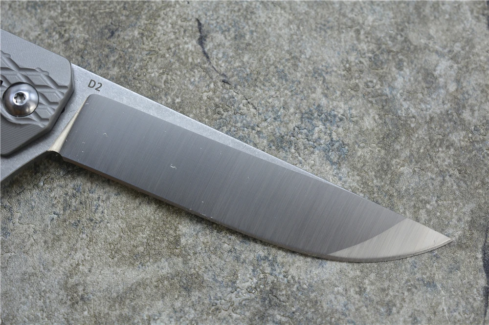 Складной нож Qwaiken с шарикоподшипником лезвие D2 ручка из титанового сплава TC4