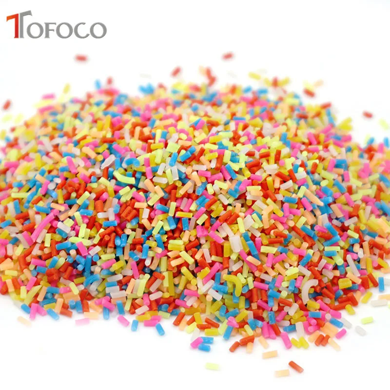 TOFOCO 1 коробка слизь глины Sprinkles для наполнителя слизь DIY принадлежности конфеты поддельные торт десерт грязи Частицы украшения игрушки