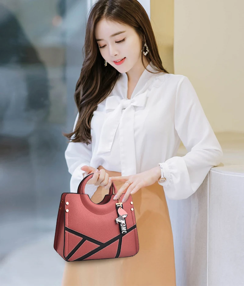 Women Patchwork Handbag Female Crossbody Shoulder Bags Designer INS Lady Messenger Tote Party Purse Top-Handle Sac A Main SS7263 (10)