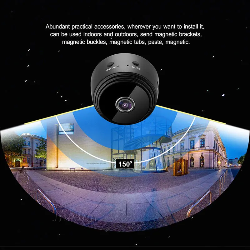 Мини-камера на магните A9 WiFi 1080P HD IP P2P ИК видеокамера ночного видения Обнаружение движения цифровой видео аудио рекордер Micro Cam