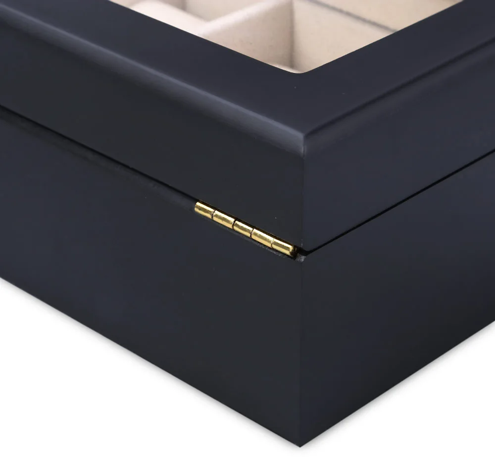 6 Slots Wood Watch Display Case Watches Box