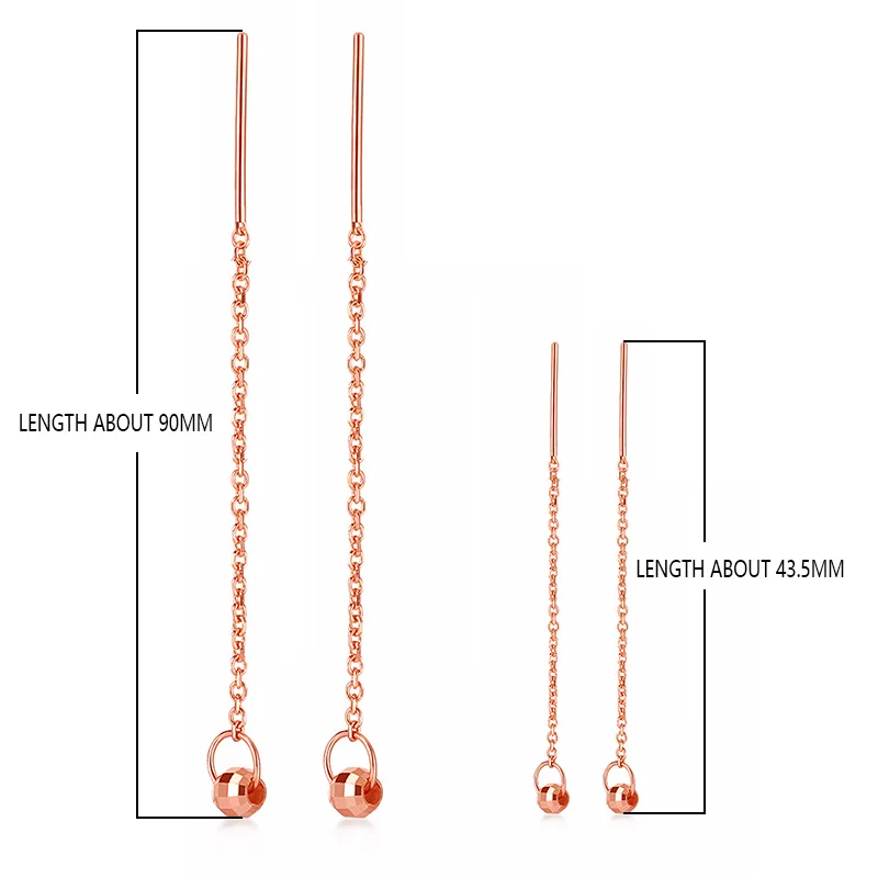 18k Pure Gold Drop Earring Trendy Exquisite Beautiful Elegant Classic Girl Miss Gift Wear 2020 New Women Party Good Fine Buauty