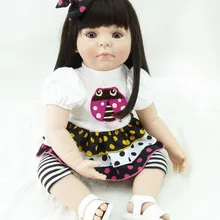 50 см Силиконовая виниловая кукла-Реборн, игрушки, сопроводительная кукла для спящей девочки, Реалистичные модные куклы для маленьких девочек, подарки на день рождения