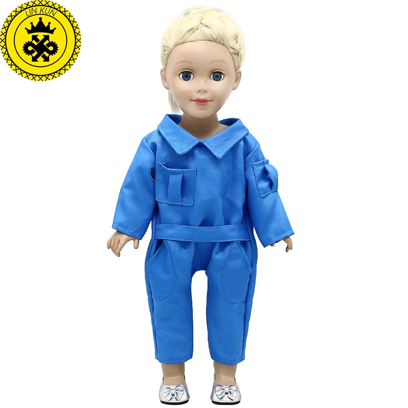 blue work jumpsuit