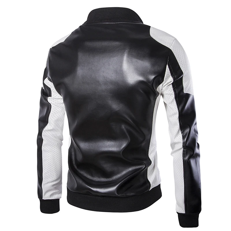 Мотоциклетные кожаные куртки для мужчин, осенне-зимняя кожаная одежда, мужские кожаные куртки, мужские белые повседневные пальто, брендовые, размера плюс 5XL