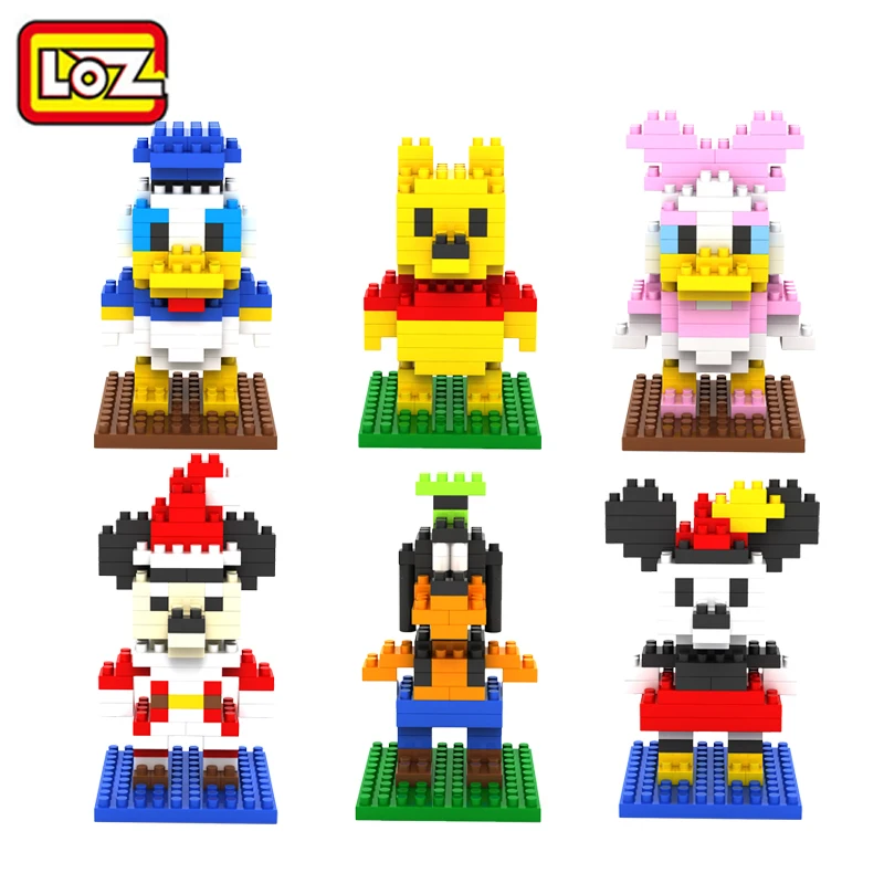 

LOZ Building Blocks Mickey and Minnie Mouse Donald and Daisy Duck Toys for Children Safe Happy Educational 9+