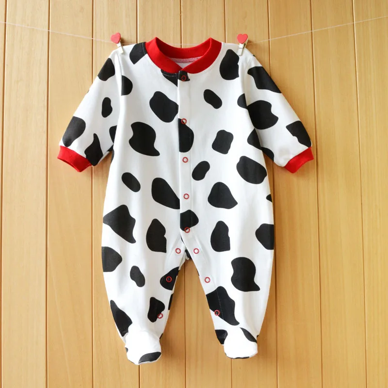 Baby Girl Footies Sleepwear Button Front Cotton Baby Girl One-Piece Clothes 3-12 Months
