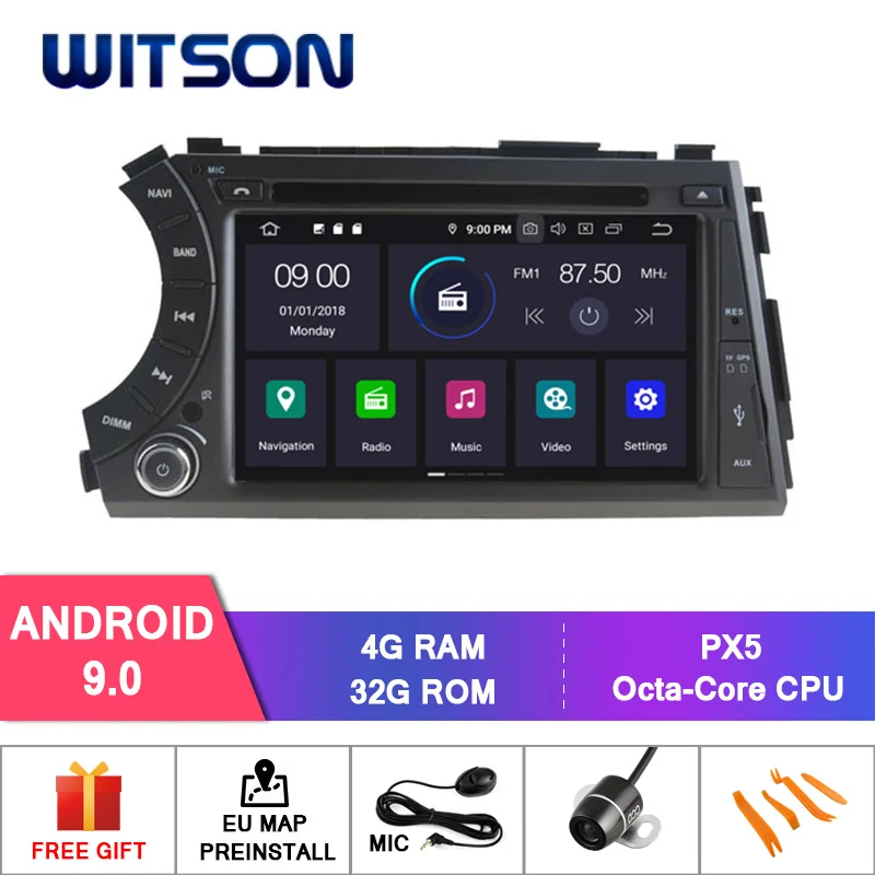WITSON Android 9.0 IPS HD Screen for SSANGYONG Korando Action Cyron CAR DVD 4GB RAM+32GB FLASH 8 Octa Core+DVR/WIFI+DSP+DAB+OBD |