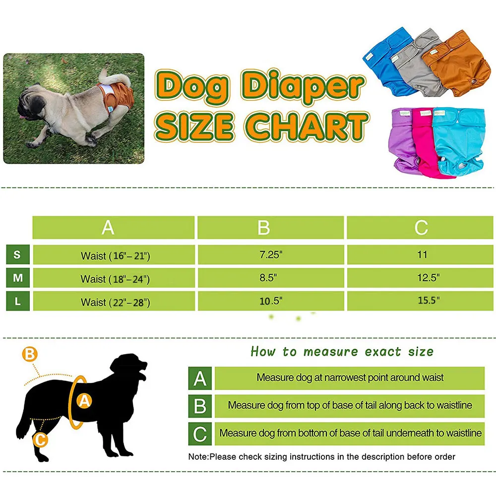Ohbabyka многоразовые женские подгузники для собак, милые подгузники для собак, сменные подгузники для домашних собак, моющиеся тканевые подгузники для домашних животных, гигиенические шорты для собак