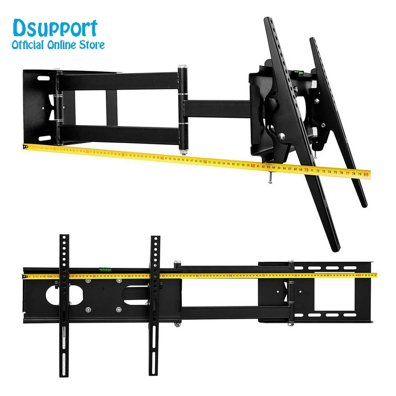Шарнирный ТВ настенный кронштейн для 2"-55" ЖК светодиодный плазменный 3D Телевизор с VESA до 400x400, Полный наклон поворотный Длинный рычаг