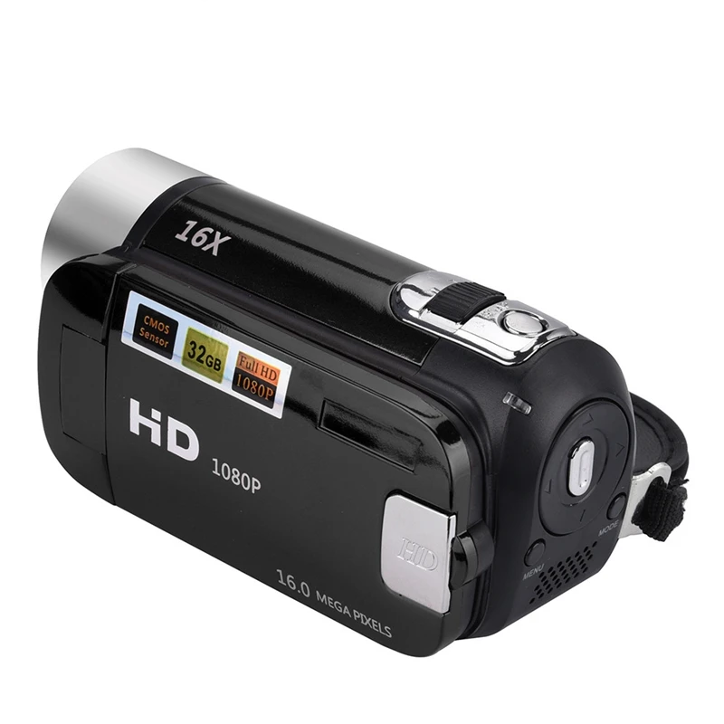 2,4 дюймов TFT экран 16X цифровой зум DV видеокамера HD 1080P ручная цифровая камера Cmos сенсор до 32 Гб SD