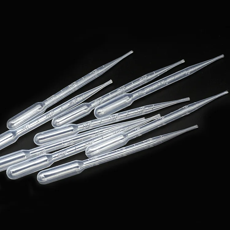 

10/50pcs 3ml Capacity Transparent Plastic Disposable Transfer Pipettes Eye Dropper Lab Chemicals Experiment Supplies