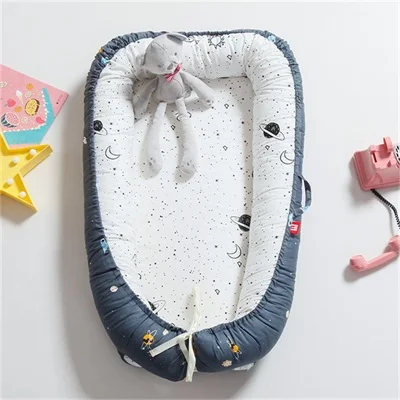 

Infant Kids Cotton Cradle Nest Bed 90*55cm Newborn Baby Crib Bed Portable Travel Sleeping Bed Mattress Foldable Children Enfant