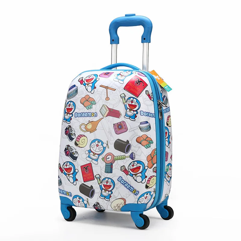 

New Arrival!Kids 18inch cartoon travel luggage suitcase bags on universal wheels,blue travel luggage,kids travel trolley bag