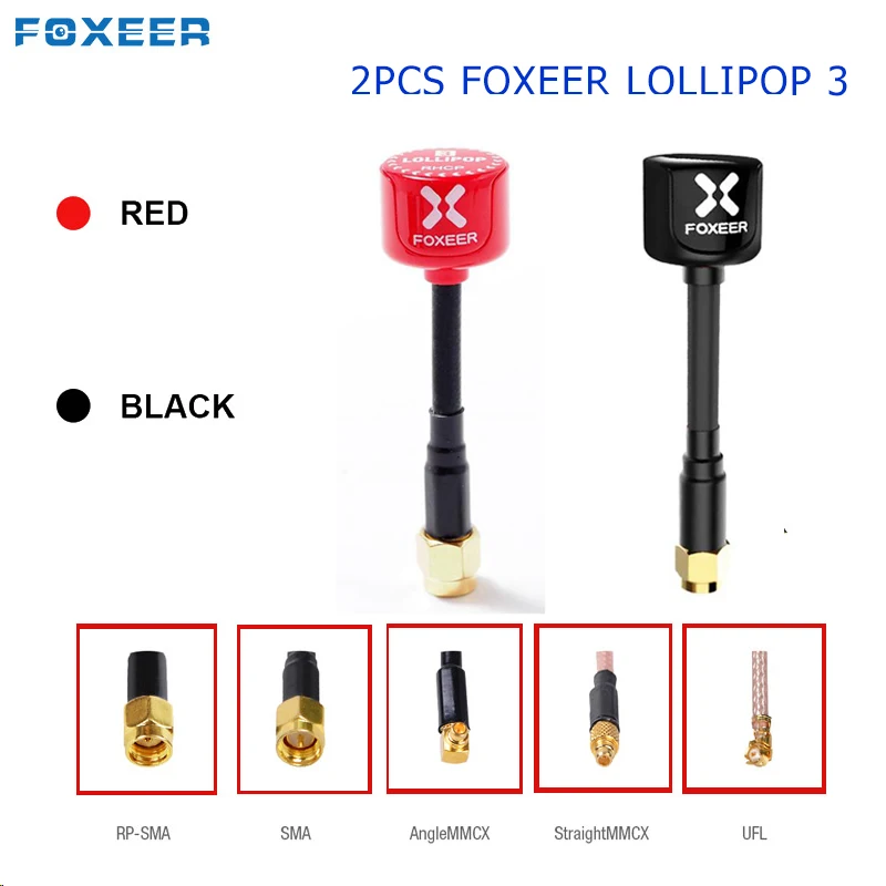Мини-Антенна Foxeer 5 8G Lollipop 3 2.5DBi FPV SMA Мужская мини-Антенна для радиоуправляемых