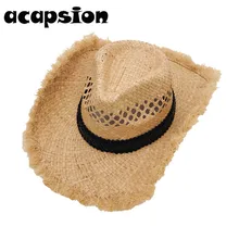 Ковбойские Мужские Женские шапки западная ковбойская шляпа этнические мужские шляпы сомбреро Hombre Jazz козырек шапки Lifeguard шапка Homme Cowboy A052