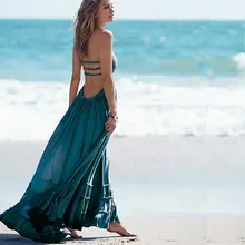 Beach dress sexy dresses boho bohemian people dress summer long blackless cotton women party hippie chic vestidos mujer 2017