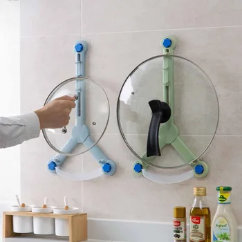

OTHERHOUSE Wall Kitchen Organizer Pot Lid Holder Adjustable Storage Rack Shelf Cookware Pan Cover Stand Shlves Drainer Holder