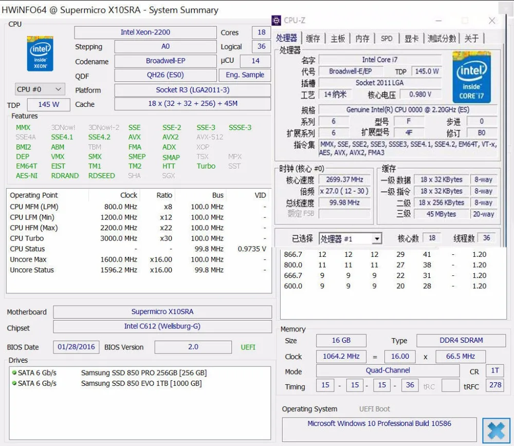 Оригинальный процессор Intel Xeon версия для Windows 18 ядер Φ V4 2 ГГц 45 МБ 14 нм 145 вт E5 2697V4 CPU