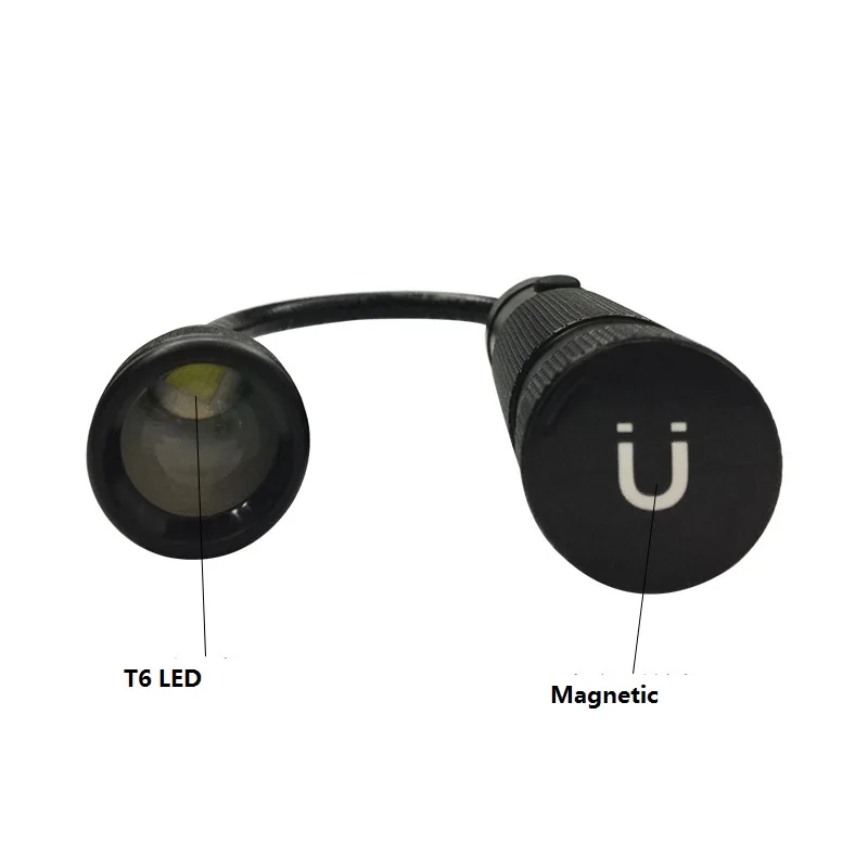 Гибкий светодиодный светильник-вспышка на 360 градусов, намагниченная головка, телескопический T6 светодиодный светильник-вспышка для кемпинга, магнитный инструмент, светильник