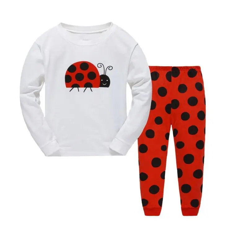 Brand Cartoon Cotton homewear pajamas Kids Baby Girls underwear Set Spring Autumn Sleepwear Children sleeping suits dr5t6