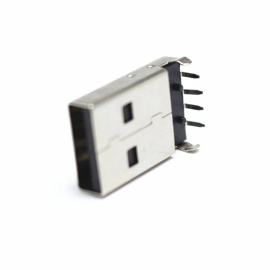 5pcs The black USB-A male curved needle 90 degrees bending plate inserted USB socket