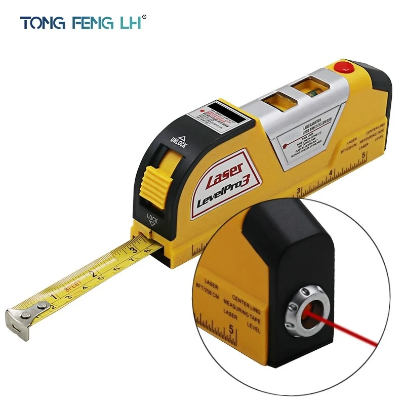 Лазерный нивелир проволока инфракрасный лазерный нивелир рулетка 2,5 м алюминиевое сиденье