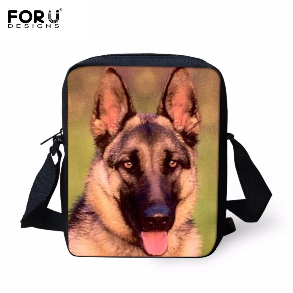 

FORUDESIGNS Small School Bag For Kids Boys Girls 3D Shepherd Dog Children Book Schoolbag Shoulder Student Cross-body Back Bags