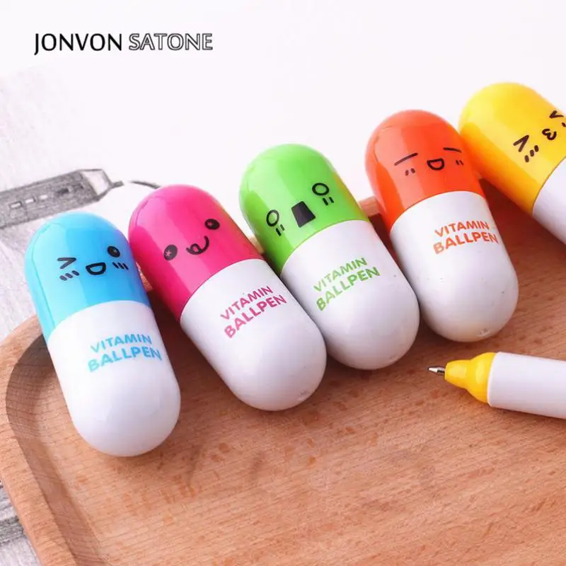 Jonvon Satone 6 шт. искусственная шариковая ручка мультяшное выражение подарки ручки