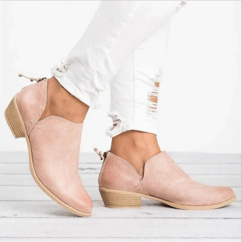 

Women Winter Boots Slip on Women Ankle Boots Platform Shoes Causal Woman Flats Shoes Plus Size 35-43 Creepers Wholesales