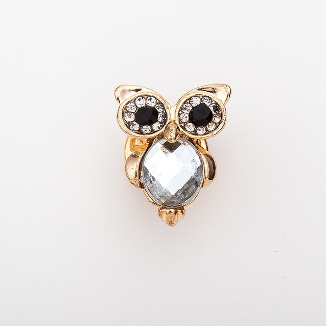 Trendy Crystal Animal Brooch Originality Owl Duck Brooch Lovely Small Pins Women Clothing Accessories Hot New