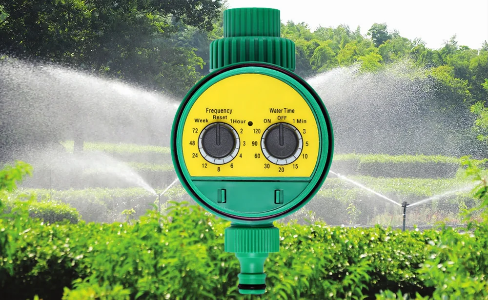 Садовый оросительный регулятор мульти-характеристики 2 циферблат электронный автоматический таймер полива воды таймер для сада контроллер