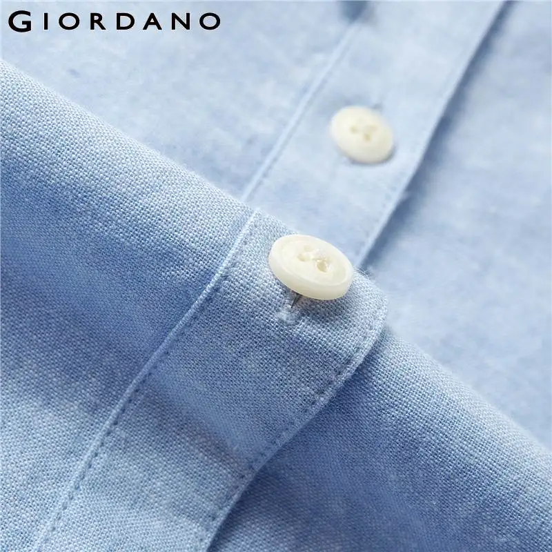 Giordano женское платье рубашка льняное хлопковое из натуральной ткани
