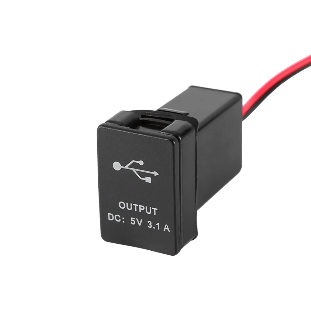 DC 12 V-24 V To 5V 3.1A двойной Порты usb гнездо Зарядное устройство адаптер для автомобилей TOYOTA ZY Dual USB розетки Водонепроницаемый дизайн обложки для защиты