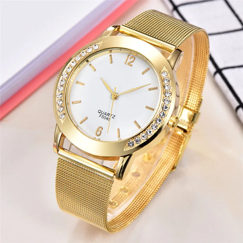 

Hot Selling Fashion Women Watches Luxury Crystal Rhinestone Stainless Steel Quartz WristWatches Dropshipping zegarek damski