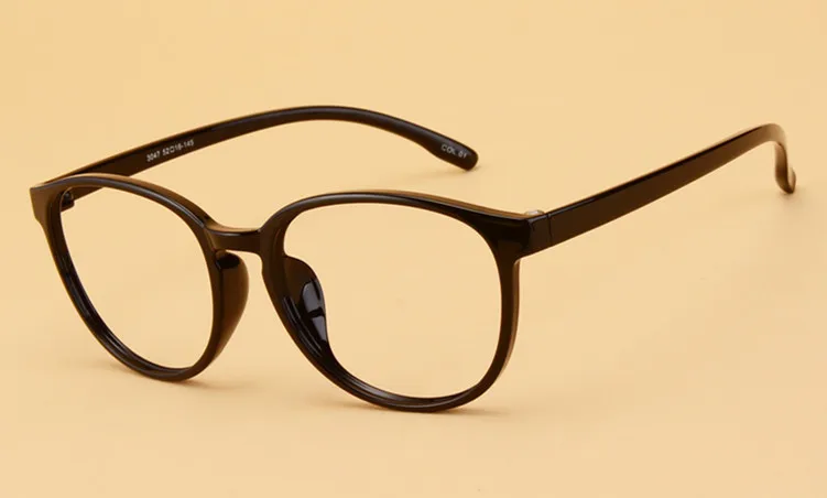 Большая коробка ультра-светильник tr90 близорукость оправа Очки оправа круглые очки винтажные очки, очки по рецепту - Цвет оправы: Черный