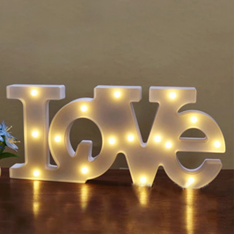 Любовь в форме настольная лампа LED Light украшения Малыш номер Night Light Аксессуары праздник Ночные светильники Размеры 50*23*4 см #246497
