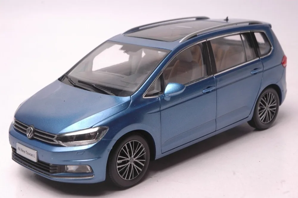 118 Diecast Model for Volkswagen VW Touran L 2016 MPV Blue Alloy Toy