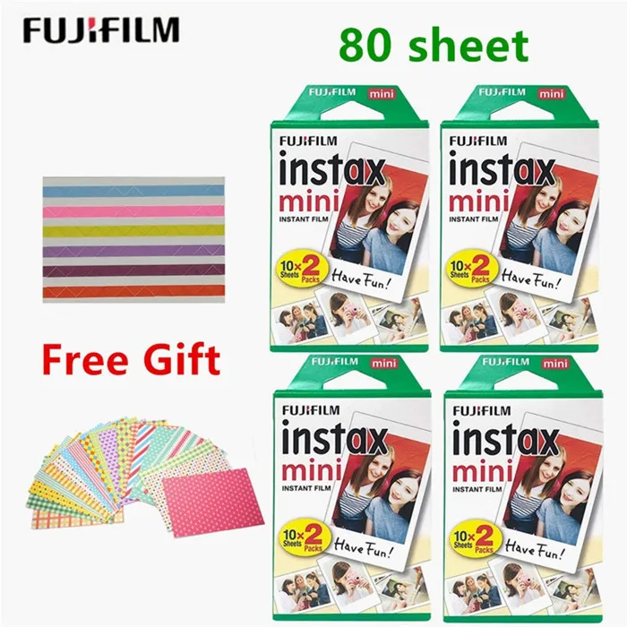 10-300 листов fujifilm instax mini пленка белая 3 дюймовая пленка мгновенная фотобумага для Instax Mini8 9 7s 9 70 25 50s 90 SP-1 2 камеры - Цвет: 80 sheet