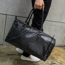 Célèbre marque hommes boston sacs à main de haute qualité alligator en cuir hommes sacs de voyage sacs à main boston style designer hommes épaule sacs