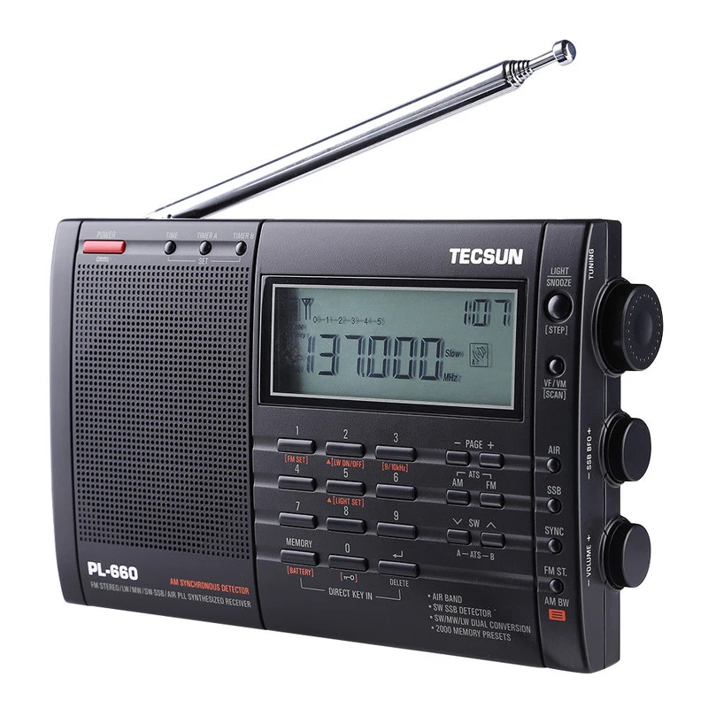 Tecsun PL-660 портативный высокая производительность полный диапазон цифровой тюнинг стерео радио FM AM радио SW SSB