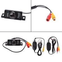 2.4G Wireless Car Reverse Rear View Backup Camera 7LED IR Night Vision Parking Kit